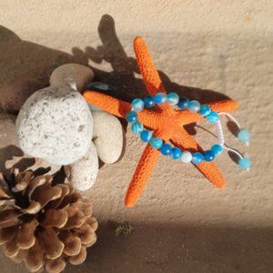 Blue band agate bracelet